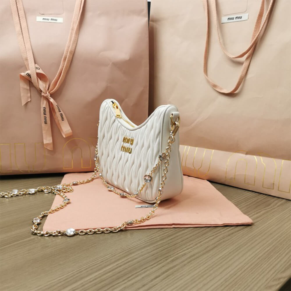 Matelasse nappa leather shoulder bag
